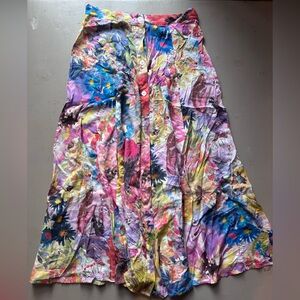 H&M Vibrant Multicolor A-Line Skirt